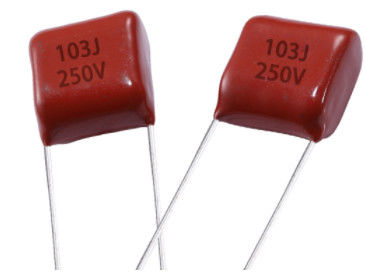 جودة  Red 0.01 UF Metallized Polyester Film Capacitor Voltage Proof مصنع